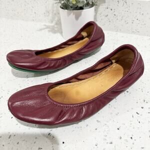 Tieks Burgandy Ballet Flats CP Size 7